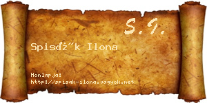 Spisák Ilona névjegykártya