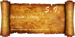 Spisák Ilona névjegykártya
